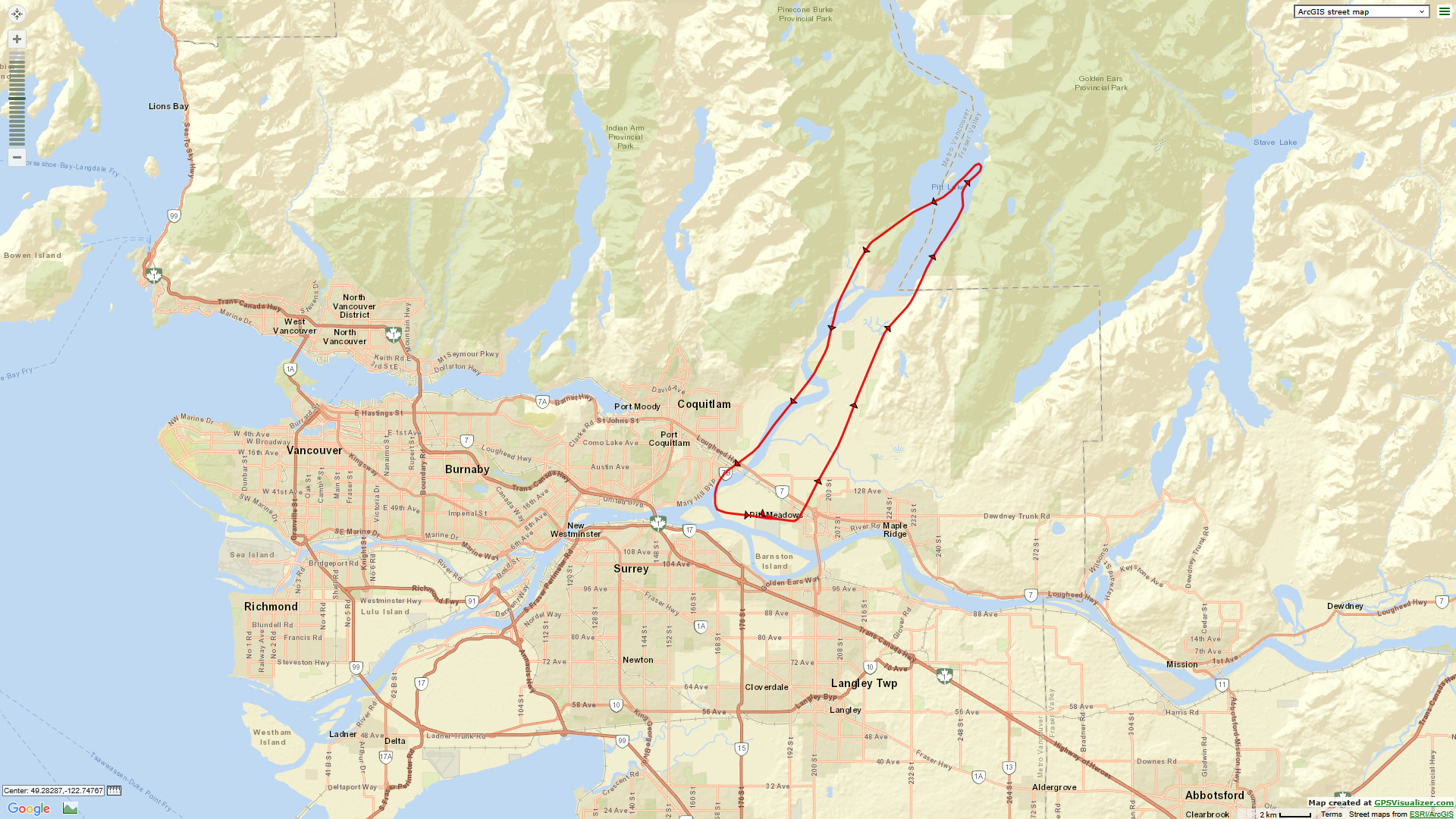 Aiden's Flight Path