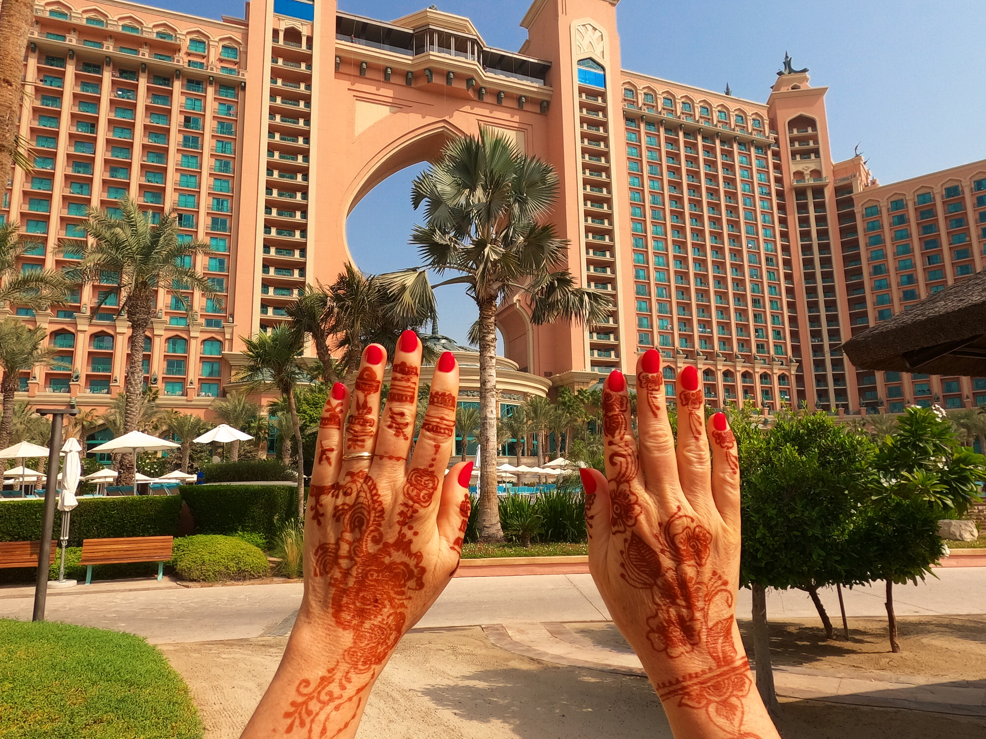 Showing off Janine's Henna