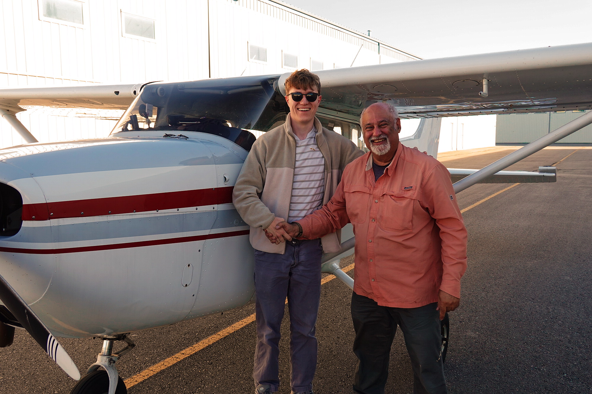 The official handshake with Air Time Canada founder David Black