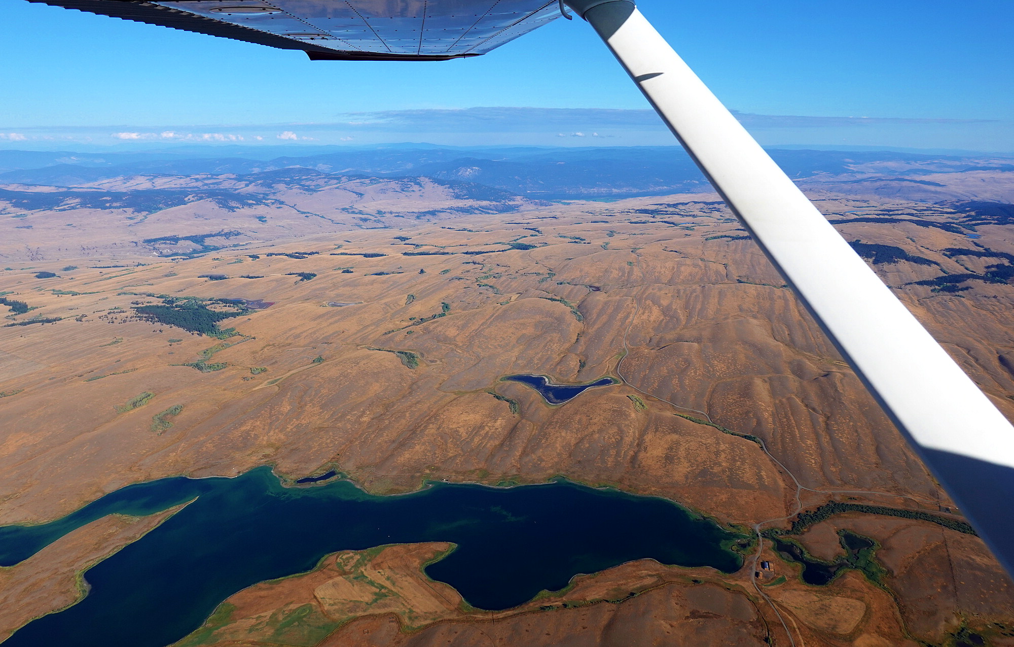 The Thompson Plateau is what you find on the other side of the Cascade Mountains
